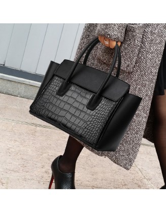 Fashion Women PU leather Handbag Messenger Bag Large Capacity Atmospheric Shoulder Handbag PU Leather Tote Handbag