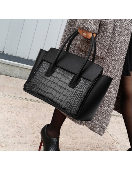 Fashion Women PU leather Handbag Messenger Bag Large Capacity Atmospheric Shoulder Handbag PU Leather Tote Handbag