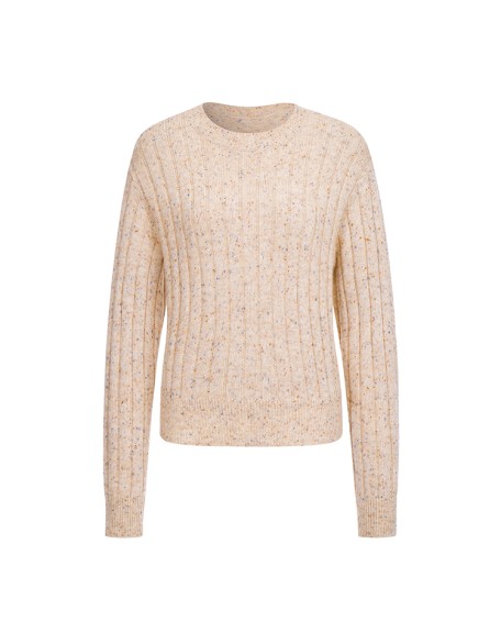 Knitwear manufacturers custom fall round neck long sleeve elegant casual wool crop top sweaters for women knit sweater