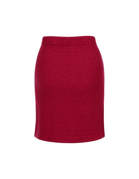 Knitwear manufacturers custom red high waist wool blend mini fashion casual short skirts for women sexy knitted women's skirts