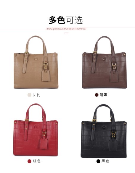 luxury women's bag new embossed genuine leather women's Bag Shoulder Bag Fashion European and American style leather handbag