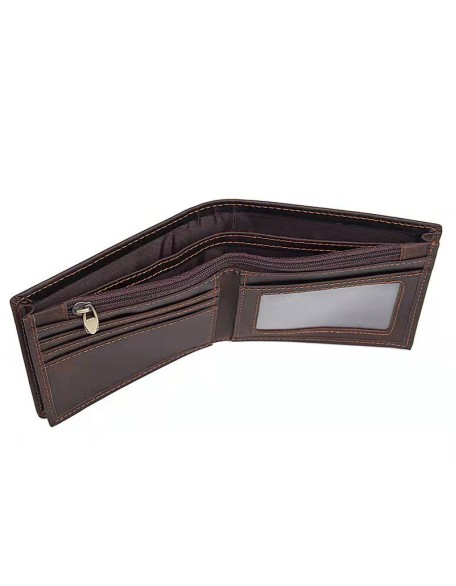Hot Selling Cowhide Leather Men Wallet Casual Short Genuine Purse