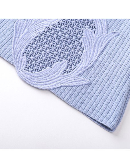Knitwear manufacturers custom summer high waist mini jacquard rib elegant casual skirts for women stylish knitted women's skirts