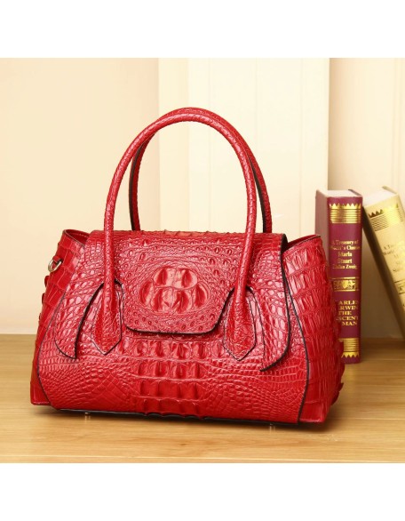 High quality fashion alligator pattern women's handbag Genuine Leather Handbag for Women