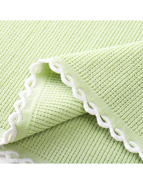 Knitwear manufacturers custom light green high waist lace mini casual short skirts for women knit skirt