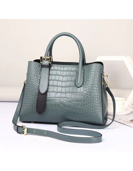 Classical Popular Style Crocodile Pattern Tote Bag High Quality Shoulder Bag Genuine Leather Handbag for Women
