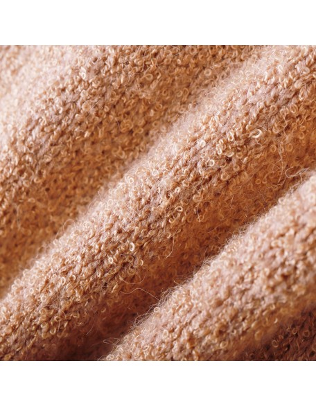 Knitwear manufacturers custom round neck long sleeve wool casual winter knit top cardigan women knitted sweater cardigan