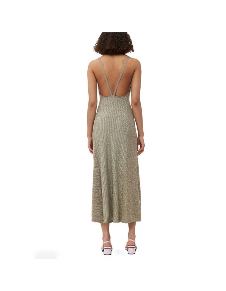 Knitwear manufacturers custom halter sleeveless backless casual modest dresses women lady elegant sweater knit women's dresses