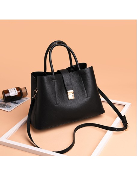 New Arrive Luxury Designer Genuine Cow Leather Tote Bag Personalized Crossbody Bag Black Handbags for Women