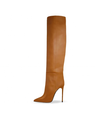 Patent PU material female boots thigh high shoes girls boots winter factory hot selling design