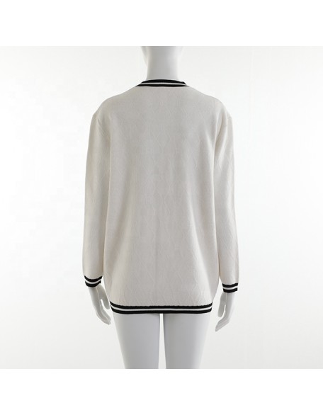 2021 new white v neck cardigan Knit long Sweaters Ladies Coat Plus Size Sweaters