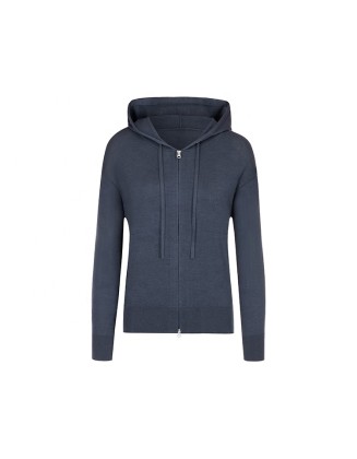 Knitwear manufacturers custom hooded zipper wool casual tops fashion knitwear woman sweaters coat cardigan knit cardigan women