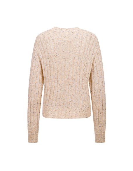 Knitwear manufacturers custom fall round neck long sleeve elegant casual wool crop top sweaters for women knit sweater