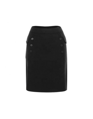 Knitwear manufacturers custom autumn black high waist slim korean fashion elegant casual package hip skirt women trendy skirts