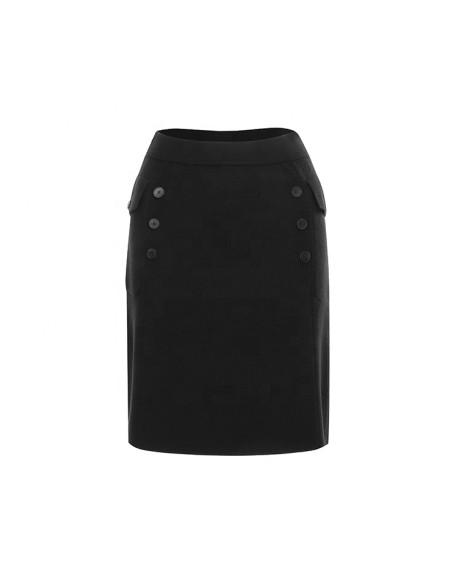 Knitwear manufacturers custom autumn black high waist slim korean fashion elegant casual package hip skirt women trendy skirts