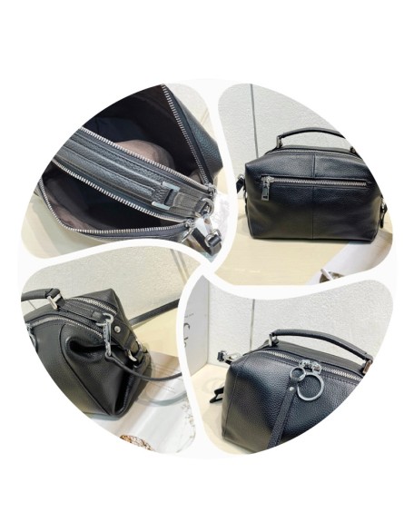 Factory wholesale high quality genuine leather crossbody bag luxury cowhide handbag for women