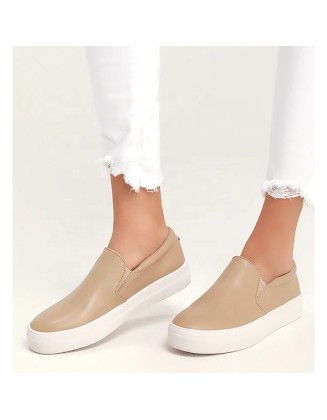 Loafer casual shoes women flat factory making  for wholesale