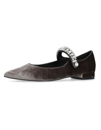 High Quality China Handmade Rhinestone Women Flat Shoes Casual