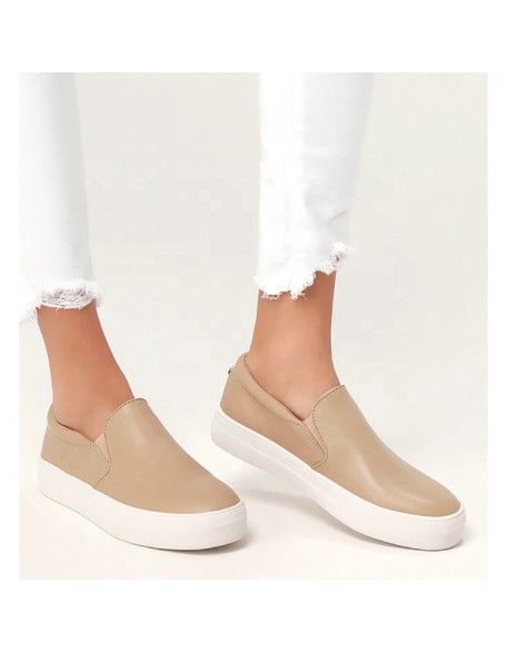 Loafer casual shoes women flat factory making  for wholesale