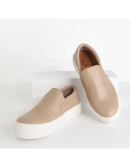 Loafer casual shoes women flat factory making  for wholesale