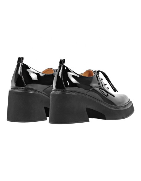 Patent PU Dress shoes oxfords women shoes round toe flat shoes factory selling directly