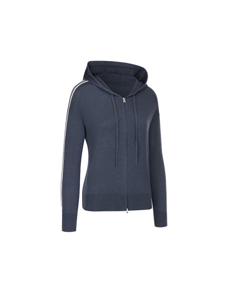 Knitwear manufacturers custom hooded zipper wool casual tops fashion knitwear woman sweaters coat cardigan knit cardigan women