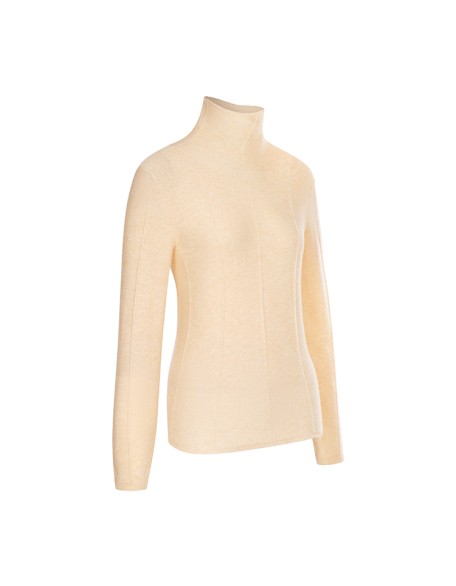 Knitwear manufacturers custom winter long sleeve cashmere blend casual turtle neck women sweater knit sweater