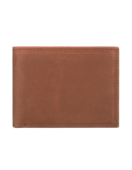 Hot selling Laser Engraving RFID blocking minimalist slim wallet crazy horse Bifold genuine leather wallet men