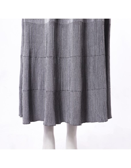 Knitwear manufacturer custom new design summer gray high waist stretch women knit long skirt