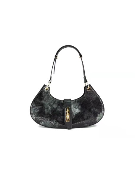 Factory Direct Sale Better Price Cowhide leather Crocodile Pattern Bag Half Moon Handbag