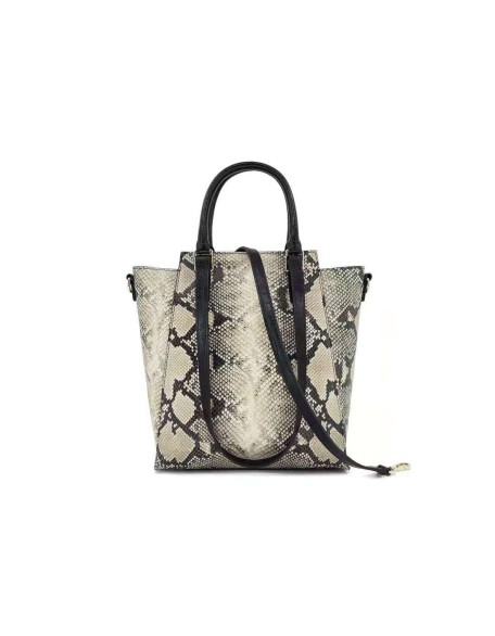 New Genuine Fancy Leather Handbags For Women Snake Pattern Real Leather Women Shoulder Bags