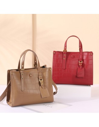 luxury women's bag new embossed genuine leather women's Bag Shoulder Bag Fashion European and American style leather handbag