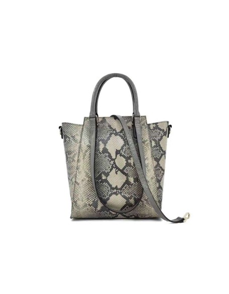 New Genuine Fancy Leather Handbags For Women Snake Pattern Real Leather Women Shoulder Bags