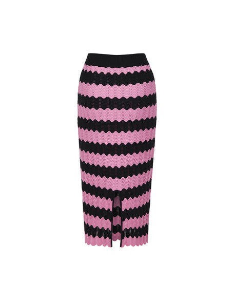 Knitwear manufacturers custom high waisted elegant casual pencil skirts ladies office women knitted women's skirts