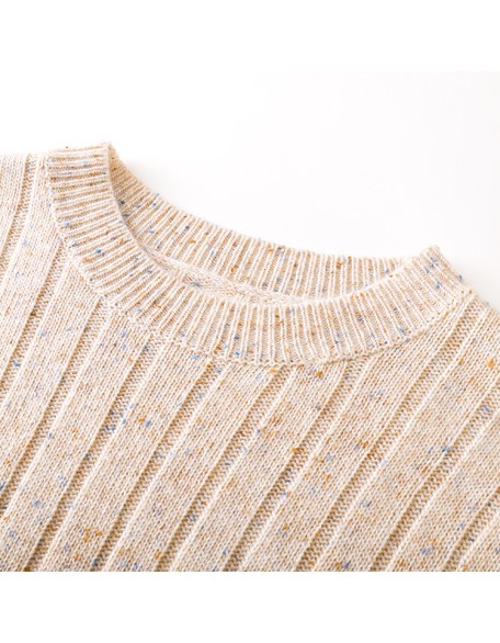 Knitwear manufacturers custom fall round neck long sleeve elegant casual wool crop top sweaters for women knit sweater