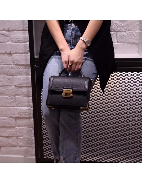 Classic Small Chains Lattice Shoulder Crossbody Bags Female Women's Leather zip HandBag