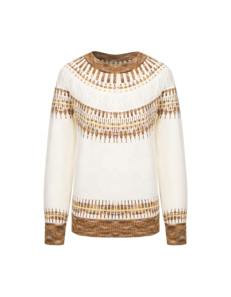 Knitwear manufacturers custom fall winter roundneck long sleeve wool blended mohair casual women sweater export knit sweater