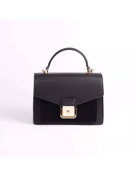 Factory Bulk Supply Cappuccino Top Quality Cowhide  Leather Fashion Shoulder rectangle leather handbags