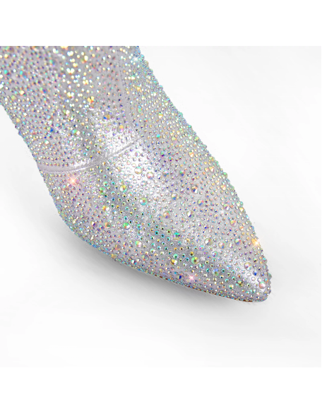 Crystal rhinestones shinny boots women shoes wedge heels of designer customized shoes manufacturer price