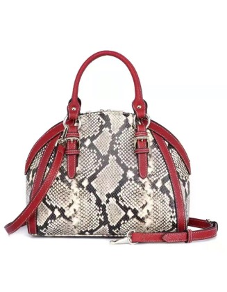 New Design Snake Pattern Shoulder Bag Luxury Genuine Leather Cross Body Bag High Quality Handbags for Women