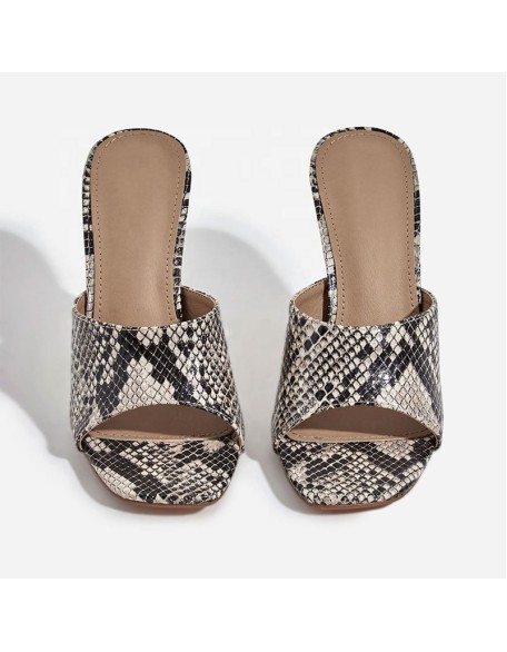 Custom animal skin ladies daily dress fashion slippers