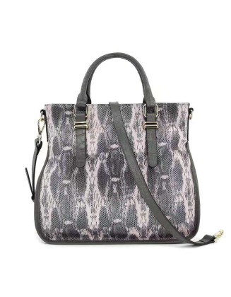 New Style Trendy Snake Skin Pattern Cross Body Bag Genuine Leather Handbag Women Shoulder Bag with Strap