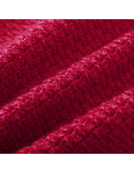 Knitwear manufacturers custom spring 2023 red fashion casual wool blend trendy custom knitted cardigans sweater for women