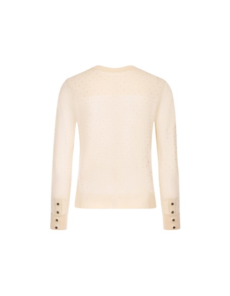 Knitwear manufacturer custom fall round neck long sleeve sequins casual plus size cardigan for women knit sweater cardigan