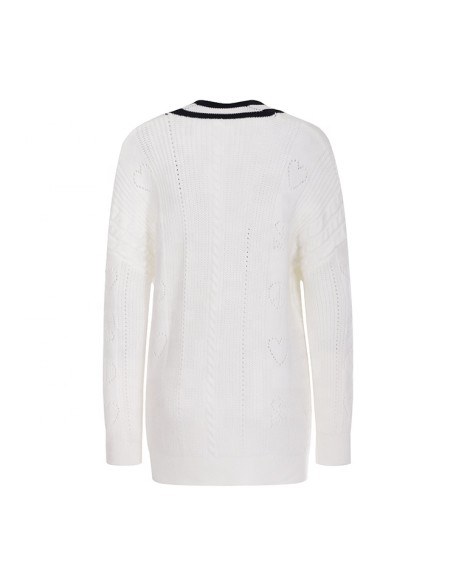 Knitwear manufacturer custom autumn v neck long sleeved wool knitted women's sweater cardigans