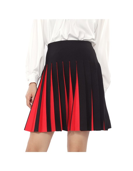 Knitwear manufacturers custom Summer  fashion knit pleated skirt high waist Elastic sexy women's skirts