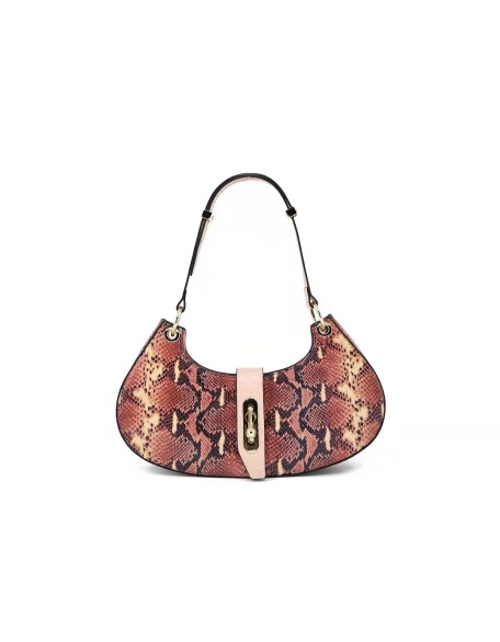 Factory Direct Sale Better Price Cowhide leather Crocodile Pattern Bag Half Moon Handbag