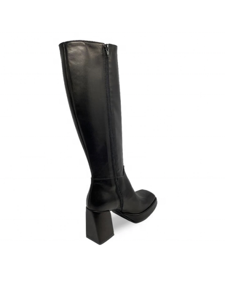 Half shaft winter boots for women block heels with square toe shape customized design in factory