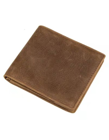 Hot Selling Cowhide Leather Men Wallet Casual Short Genuine Purse