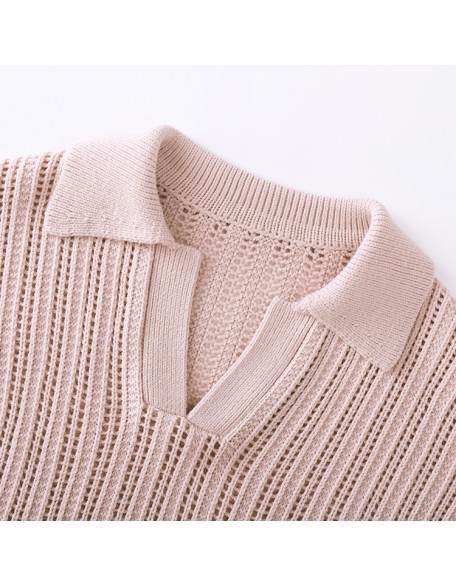 Knitwear manufacturers custom hollow out pullover slip dress two piece set midi dresses women elegant casual knit women's dress